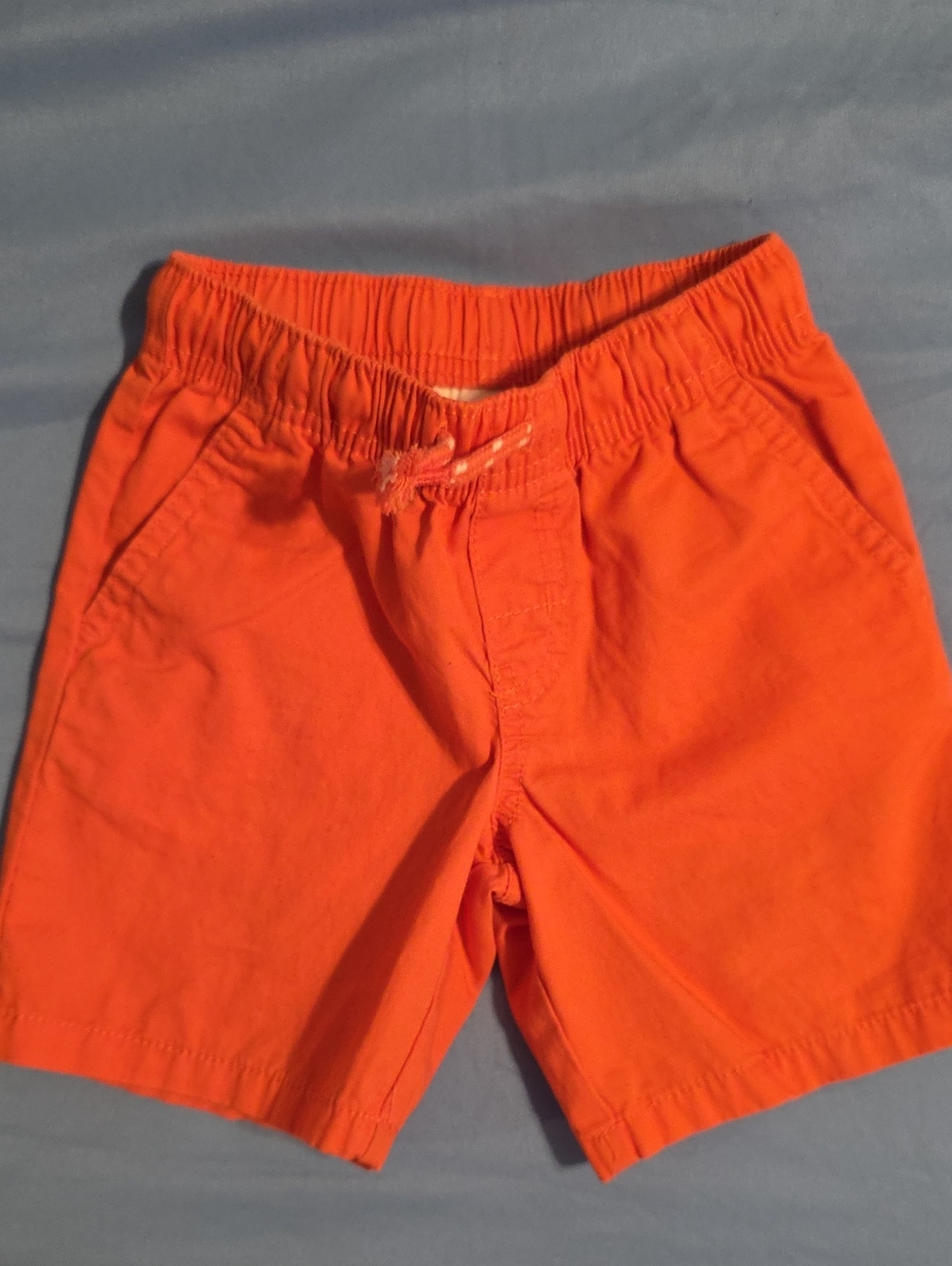 2 Pairs Gray/ Orange Kids Casual Olive Drawstring Shorts